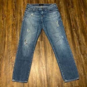Big Star Jeans Women's 25 Sydney Boyfriend Distressed Straight Leg Denim Western